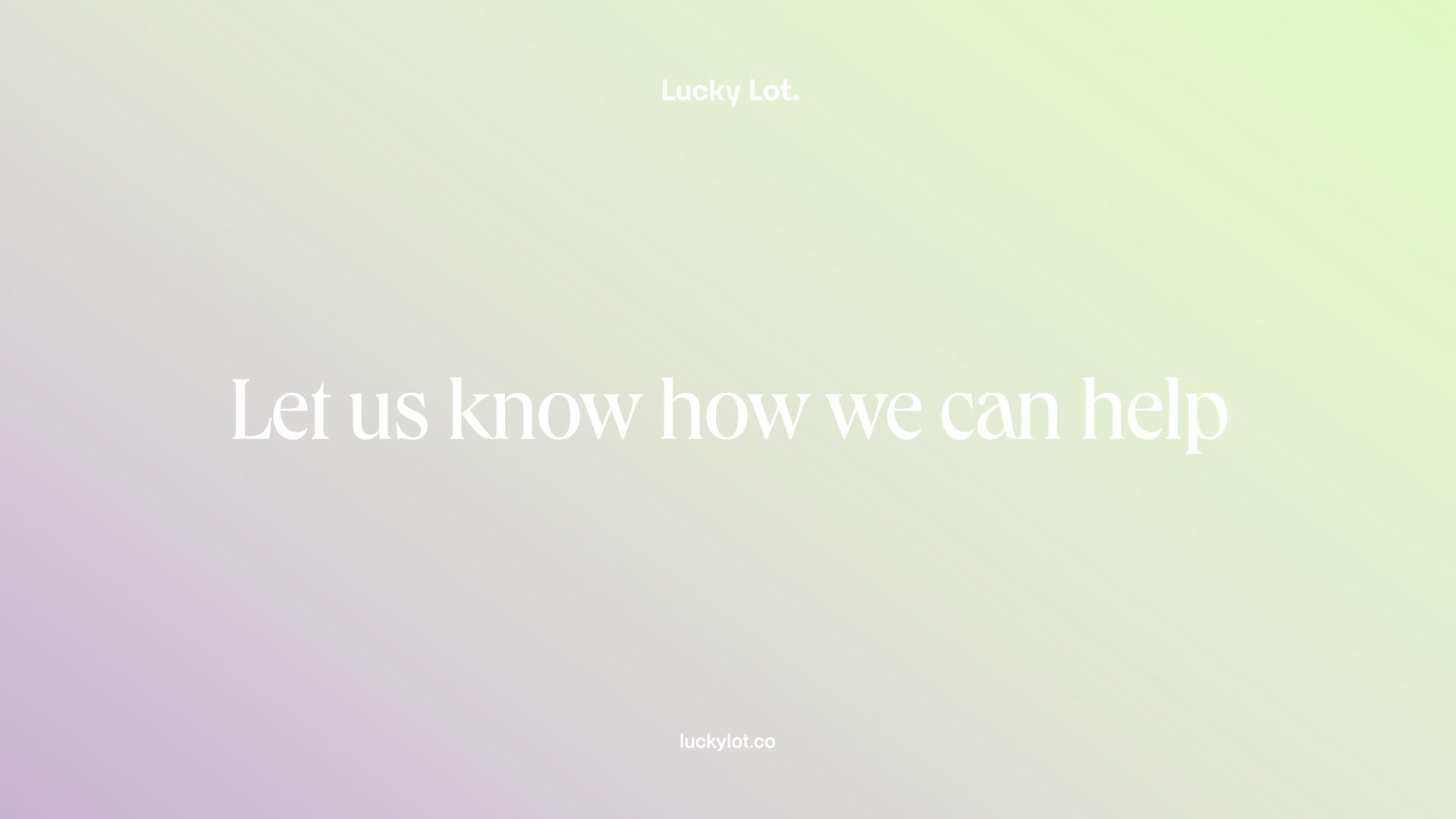 Lucky Lot portfolio — selected work